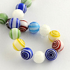 Handmade Millefiori Glass Round Beads Strands X-LK-R004-42-2