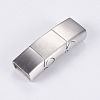 304 Stainless Steel Magnetic Clasps with Glue-in Ends STAS-G163-70P-2