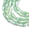 Electroplated Opaque Glass Beads Strands EGLA-L015-FR-B20-01-2