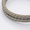 Leather Cord Snap Bracelet Making MAK-N005-01-3