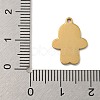 Real 14K Gold Plated 304 Stainless Steel Pendants STAS-Z093-08E-3