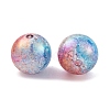 UV Plating Rainbow Iridescent Two Tone Acrylic Beads PACR-C009-04M-2