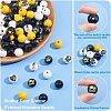 Unicraftale 120Pcs 8 Styles Senior Year Theme Printed Wooden Beads WOOD-UN0001-01-6