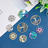 SUPERFINDINGS 18Pcs 9 Style 304 Stainless Steel Pendant STAS-FH0001-77-3