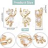 CHGCRAFT 12Pcs Brass Clear Cubic Zirconia Charms KK-CA0003-22-2