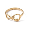 Ion Plating(IP) 201 Stainless Steel Infinity Love Adjustable Ring for Women RJEW-C045-03G-2