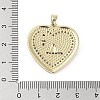 Rack Plating Brass Micro Pave Clear Cubic Zirconia Pendants KK-H474-24A-4