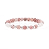 4Pcs 4 Style Natural & Synthetic Mixed Gemstone Round Beaded Stretch Bracelets Set for Women BJEW-JB09113-2