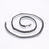 Men's 304 Stainless Steel Curb Chain Necklaces NJEW-O102-04AS-1