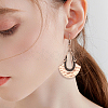 ANATTASOUL 4 Pairs 4 Colors Hollow Teardrop Alloy Dangle Earrings with Brass Pins for Women EJEW-AN0004-57-4