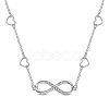 SHEGRACE Rhodium Plated 925 Sterling Silver Pendant Necklaces JN870A-1
