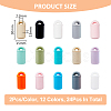 SUPERFINDINGS 24Pcs 12 Colors Bottle Food Grade Eco-Friendly Silicone Beads SIL-FH0001-07-2