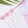 Glass Rhinestone Pointed Back Cabochons MRMJ-S028-001B-6