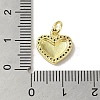 Real 18K Gold Plated Brass Pave Cubic Zirconia Pendants KK-M283-08G-02-3