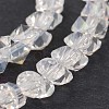 AB Color Plated Faceted Diamond Glass Bead Strands EGLA-J059-AB01-1
