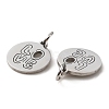 304 Stainless Steel Charms STAS-D050-07P-12-3