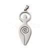 Non-Tarnish 304 Stainless Steel Pendants STAS-O005-06P-1