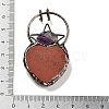 Natural Red Jasper & Amethyst Big Pendants G-A221-04E-3