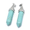 Synthetic Turquoise Pointed Pendants G-G795-01P-21-2