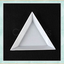 Polypropylene(PP) Triangle Nail Art Rhinestone Sorting Trays DIY Decals X-MRMJ-G003-02