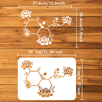 Plastic Drawing Painting Stencils Templates DIY-WH0396-0040-1