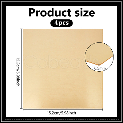 Brushed Brass Sheets KK-WH0031-92C-01-1