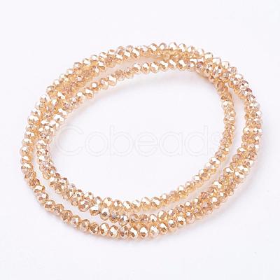 Electroplate Glass Beads Strands EGLA-J025-F11-1