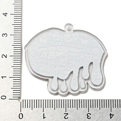 Halloween Theme Printed Acrylic Pendants OACR-P026-B01-1