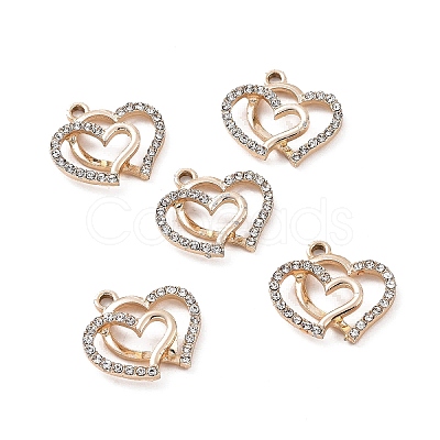 Alloy Crystal Rhinestone Pendants ALRI-C008-45KCG-1