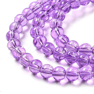 Drawbench Transparent Glass Beads Strands GLAD-Q012-4mm-16-1