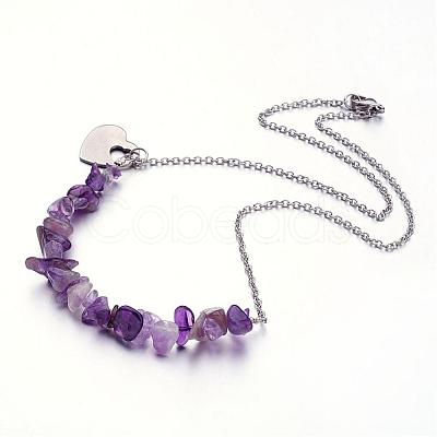 Gemstone Pendant Necklaces NJEW-JN01706-1