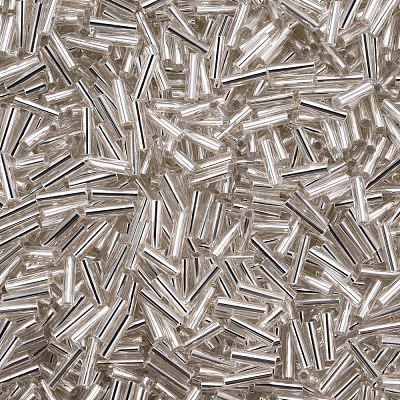 Plated Glass Bugle Beads SEED-S046-01B-21-1