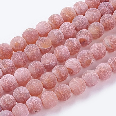 Natural Weathered Agate Beads Strands X-G-G589-6mm-05-1