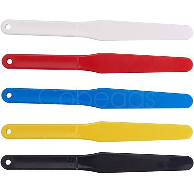 Olycraft Plastic Oil Painting Scraper Knife AJEW-OC0001-16-1