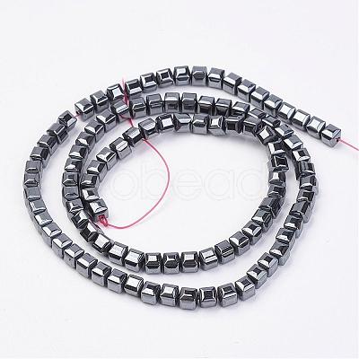 Non-magnetic Synthetic Hematite Beads Strands G-F396-34-6x6mm-1