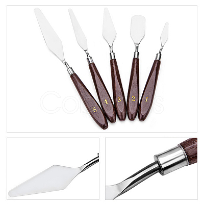 Stainless Steel Palette Knives Set DRAW-PW0001-194-1