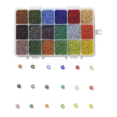 450G 18 Colors 12/0 Grade A Round Glass Seed Beads SEED-JP0012-15-2mm-1