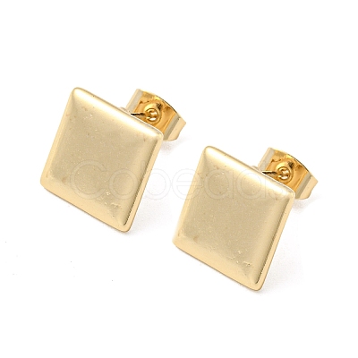 Brass Stud Earrings EJEW-B035-14KCG-1