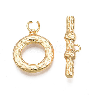 Brass Toggle Clasps KK-N233-140LG-1