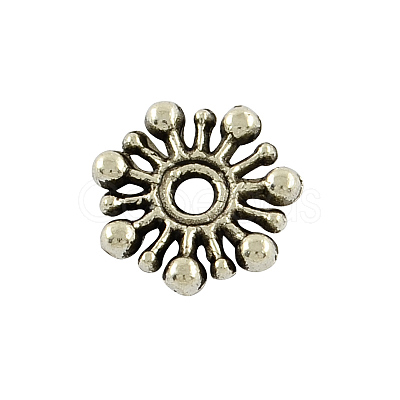 Tibetan Style Alloy Flower Spacer Beads TIBEB-5532-AS-LF-1