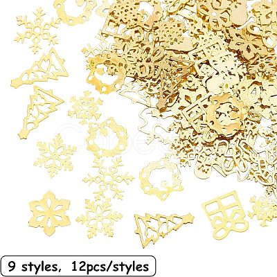 Brass Glitter Manicure Nail Art Decoration MRMJ-OC0001-32G-1