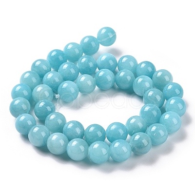 Natural Mashan Jade Round Beads Strands G-D263-10mm-XS28-1