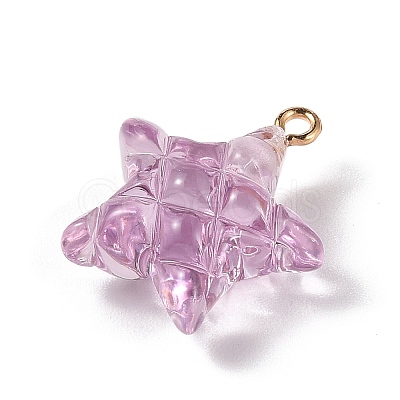 Transparent Resin Pendants RESI-Z016-02C-LG-1