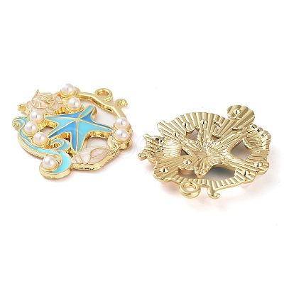 Rack Plating Alloy Enamel Pendants FIND-Q099-08C-03-1