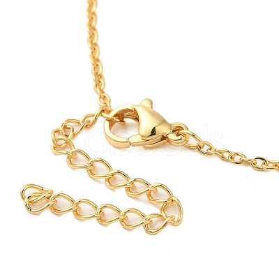 Brass Micro Pave Clear Cubic Zirconia Girls and boys Pendant Necklaces for Valentine's Day NJEW-K381-01A-G-1