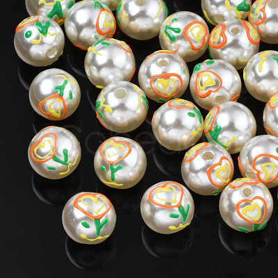 ABS Plastic Imitation Pearl Beads KY-N015-98-1