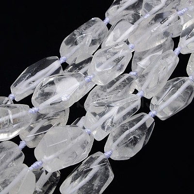 Natural Gemstone Quartz Crystal Beads Strands G-L159-09-1