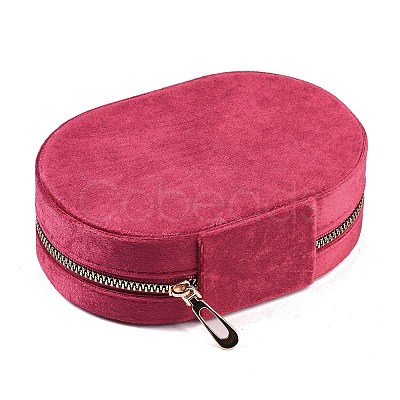 Italian Velvet Double Layers Jewelry Set Storage Zipper Boxes CON-G023-10D-1