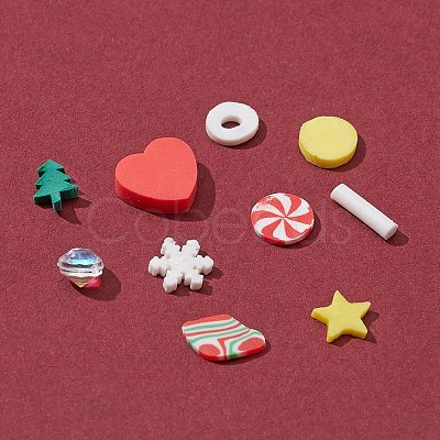 25G Christmas Handmade Polymer Clay Cabochons CLAY-FS0001-14-1