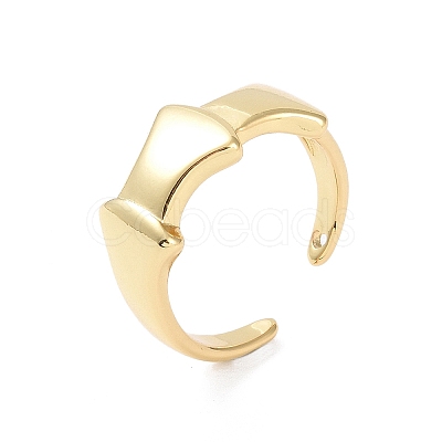 Brass Cuff Finger Rings RJEW-H227-01G-03-1